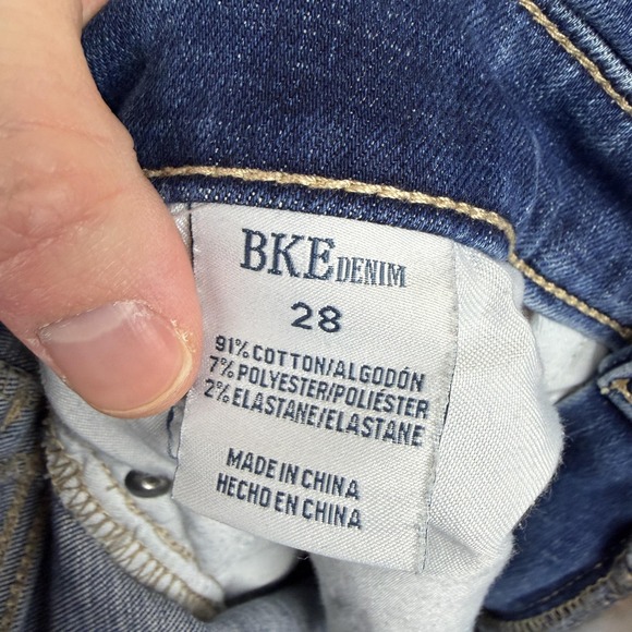 BKE Parker Jeans Womens 28 Blue High Rise Ankle Skinny Distressed Denim Stretch - Picture 4 of 9